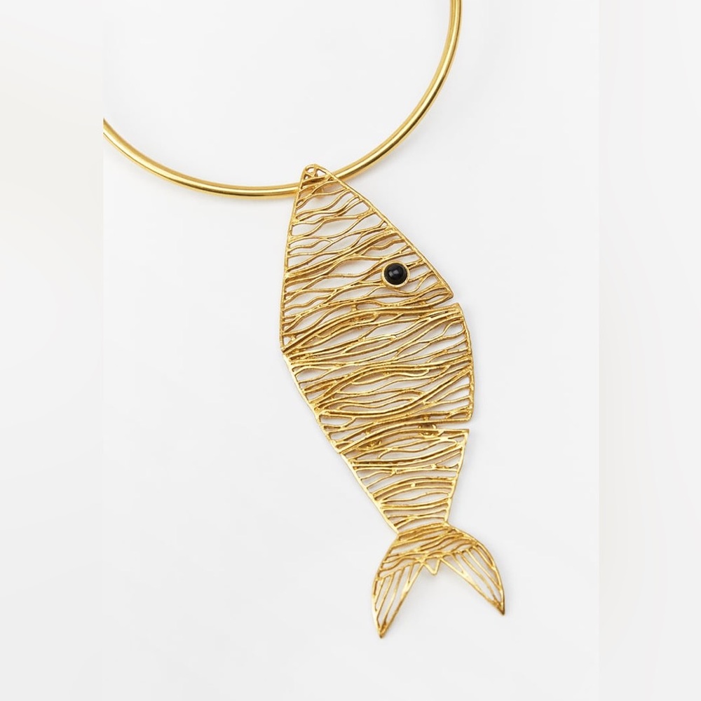 New Zara Fish Choker Necklace - Picture 3 of 15